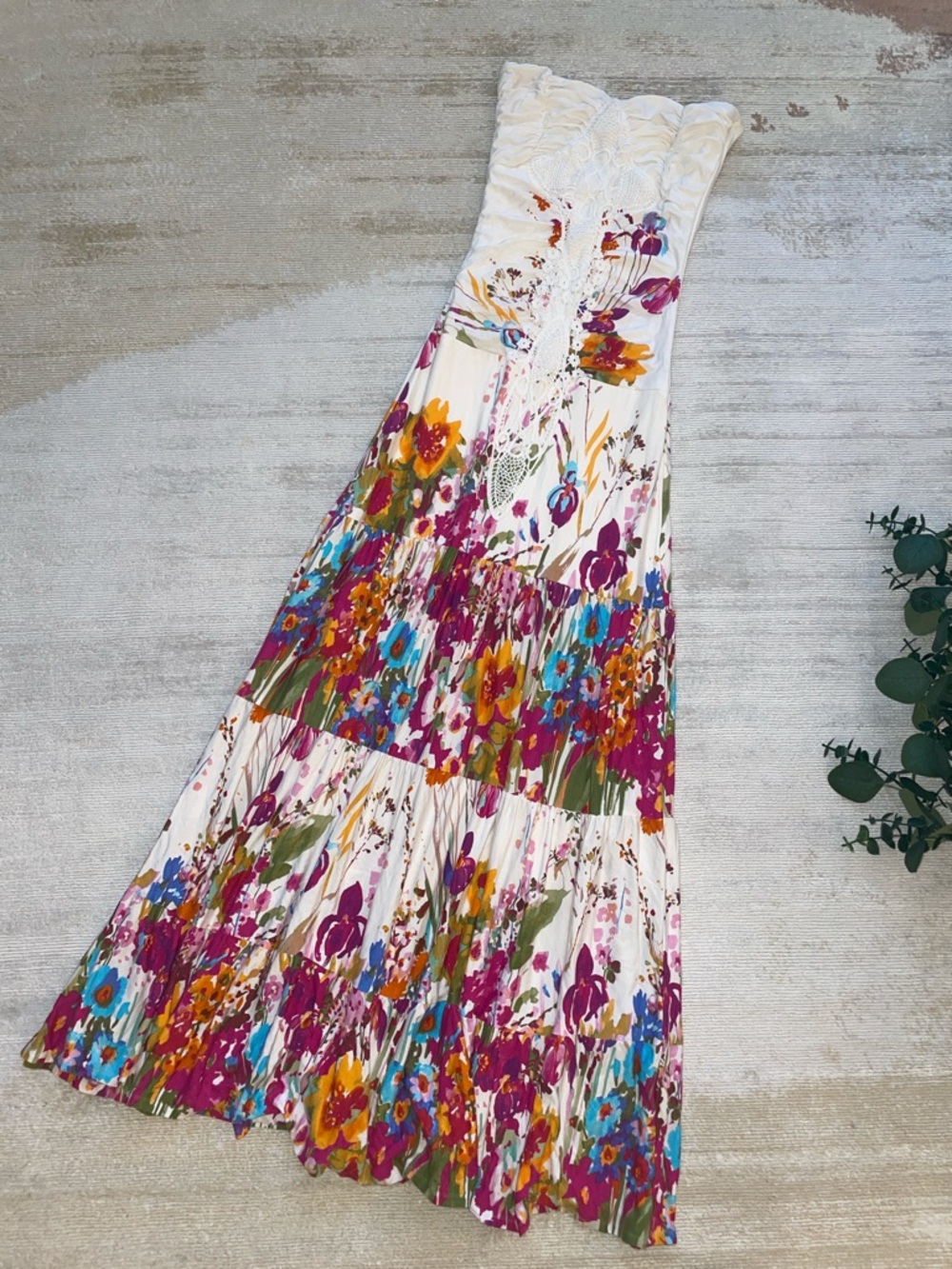 Sky | Tiered Floral Maxi